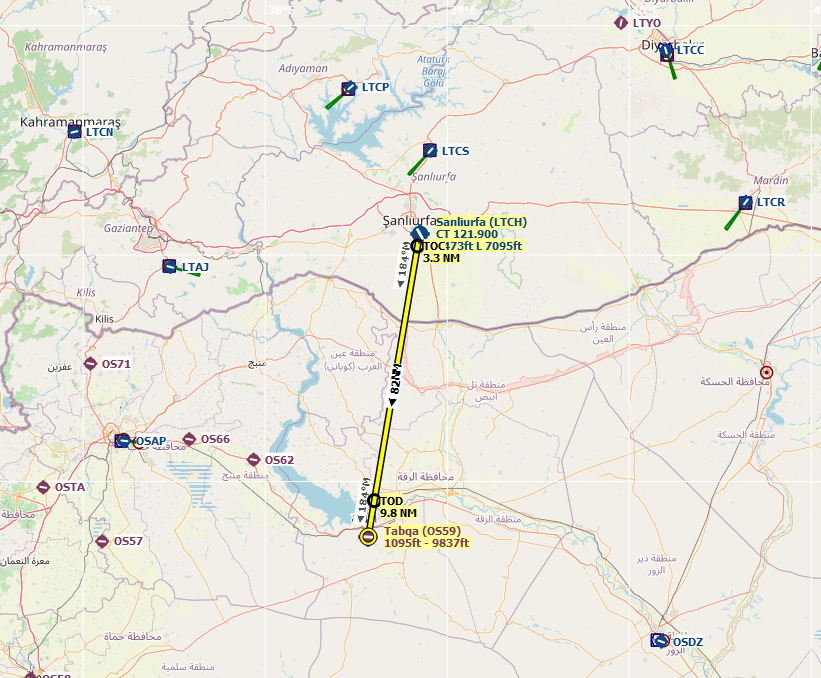 Flight #012 – LTCH (Sanliurfa) to OS59 (Tabqa)