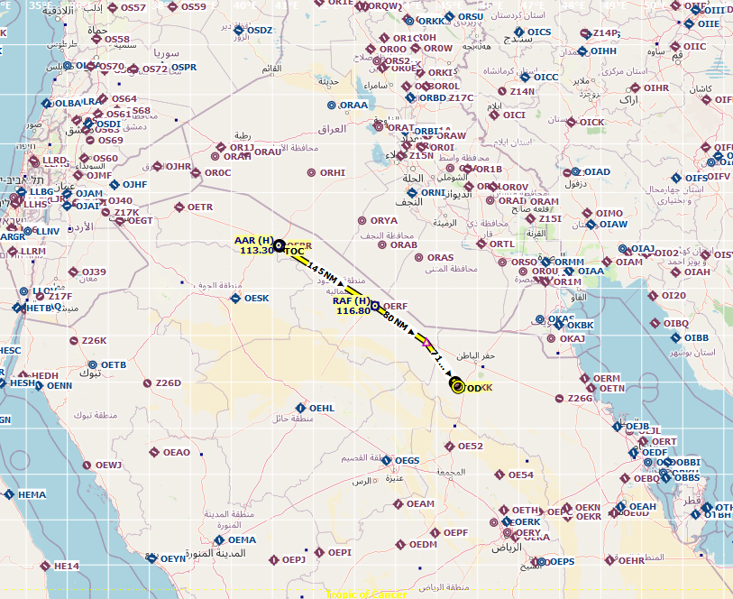 Flight #015 – OERR (Arar) to OEKK (King Khalid Military City)