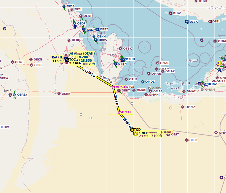 Flight #017 – OEAH (Al Ahsa) to OMAE (Ar Ruways Airport)