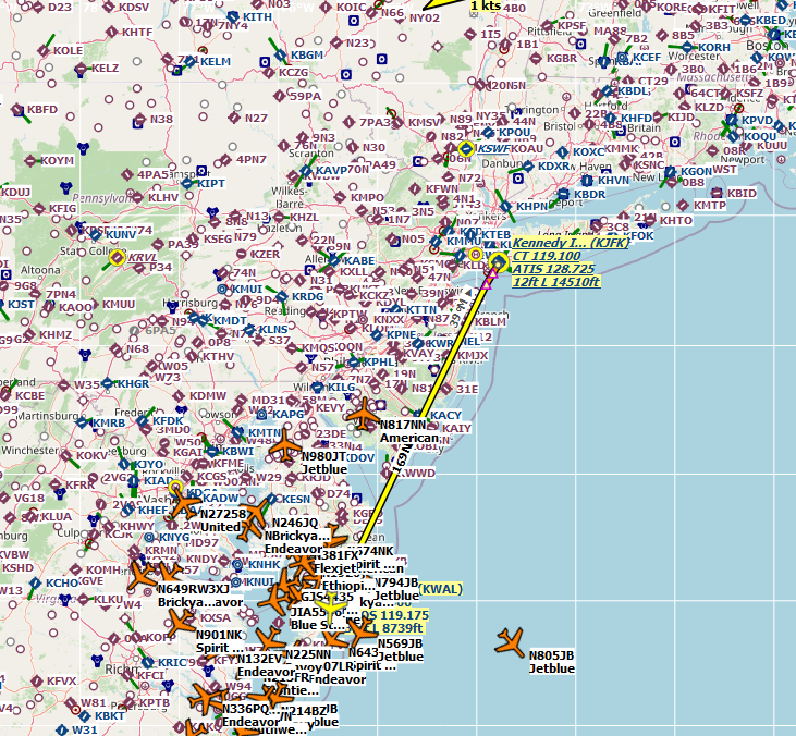 Flight #093 – KWAL (Wallops Flight Facility) to KJFK (Kennedy Intl)