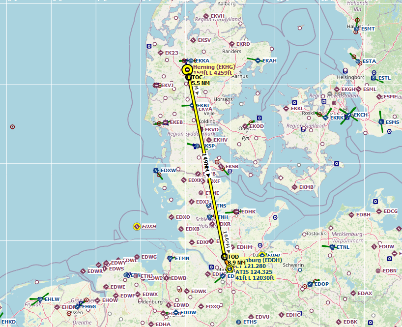 Flight #113 – EKHG (Herning) to EDDH (Hamburg)